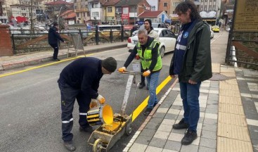 Bartın’da Bülent Ecevit Bulvarı’nda Yol Çizgi Çalışmaları Başladı!